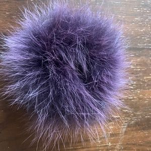 Purple Fox Fur Ponytail Holder Never Worn